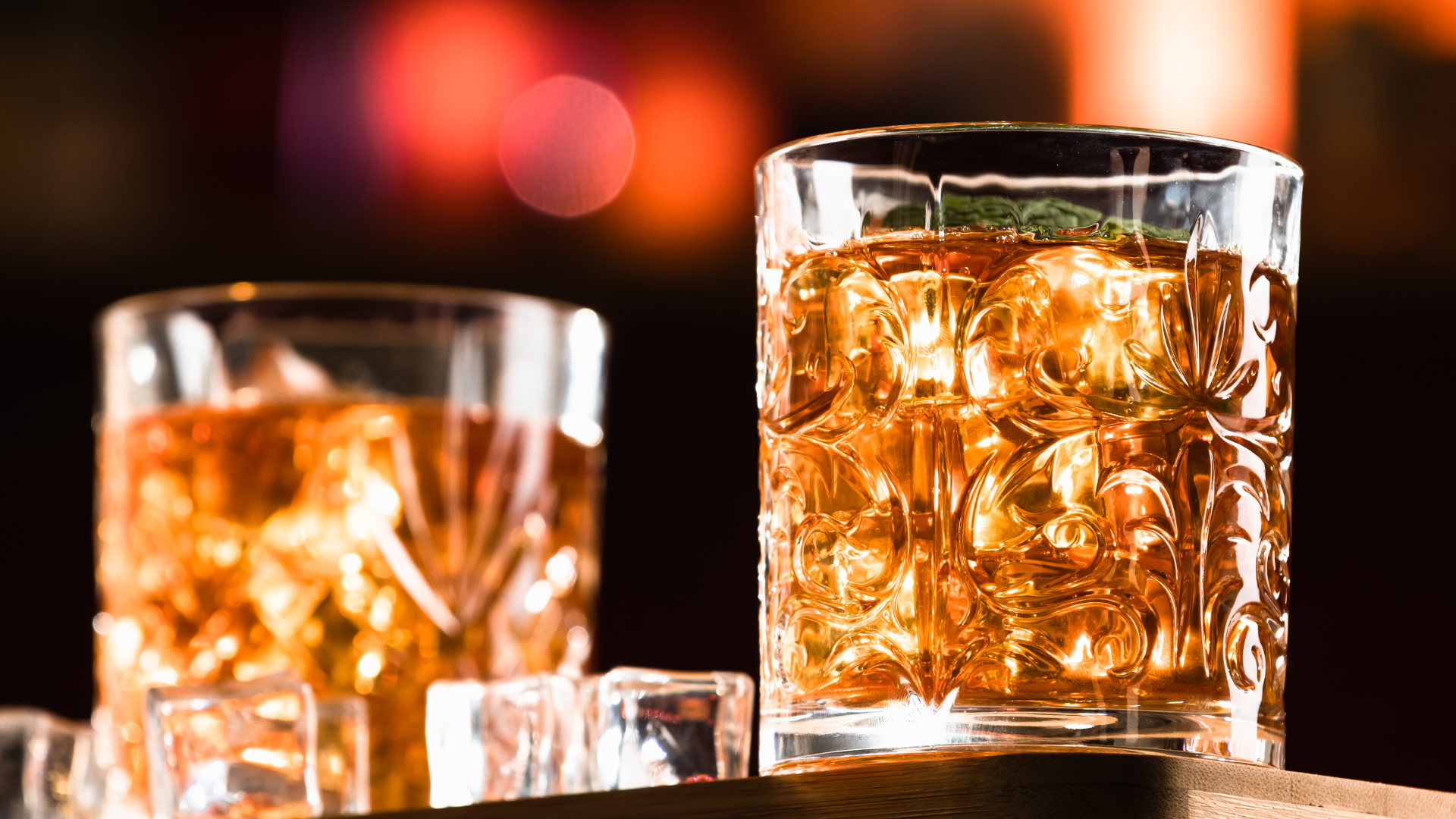 Two whisky drinks